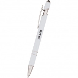 White Aluminum Promotional Stylus Pen