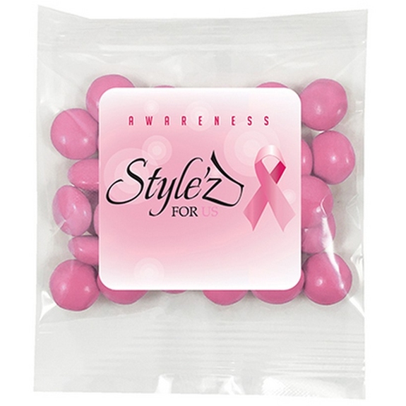 White - Survivor Custom Snack Bags w/ Pink Chocolate Buttons