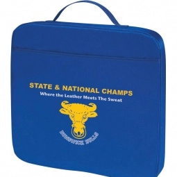 Royal Blue Polyfoam Promotional Stadium Cushion w/ Carry Handle