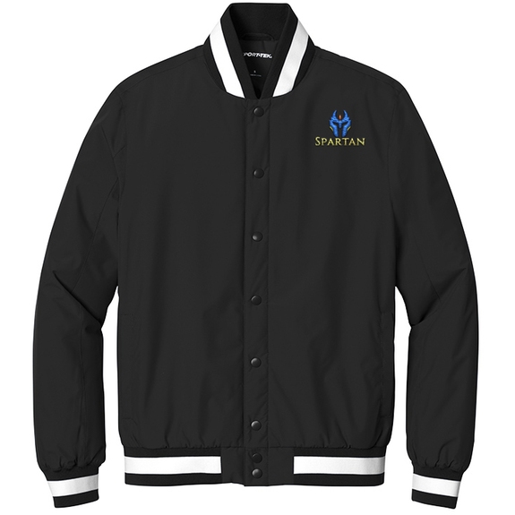 Black - Sport-Tek&#174; Insulated Branded Varsity Jacket