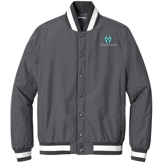Graphite - Sport-Tek&#174; Insulated Branded Varsity Jacket