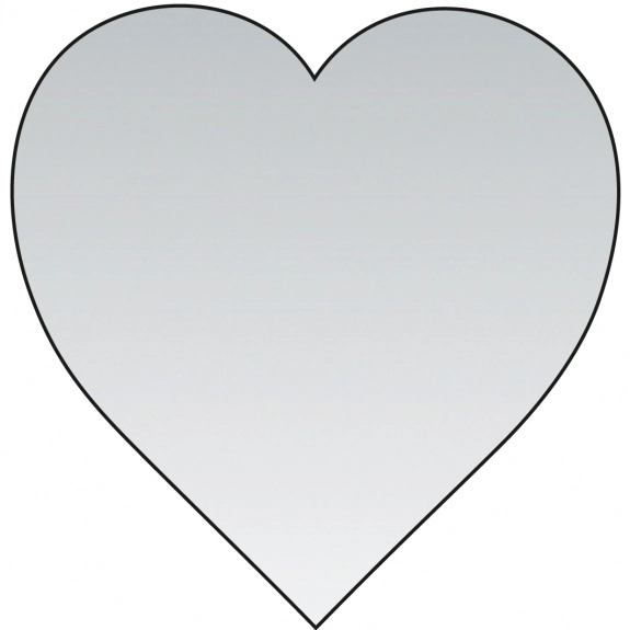 Matte Silver Heart Shaped Lapel Sticker Custom Sticker Rolls