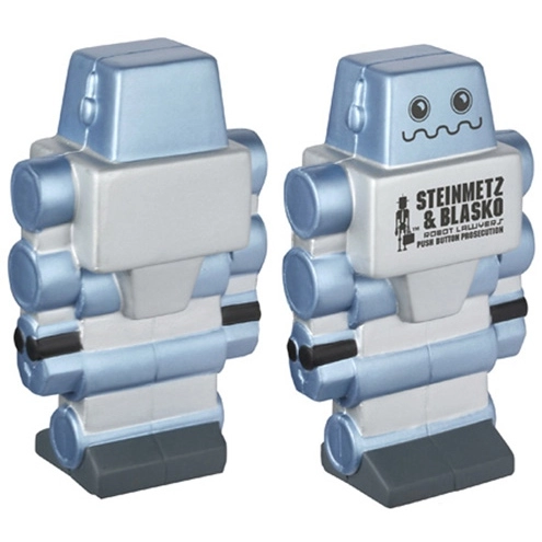 Silver Robot Custom Stress Balls