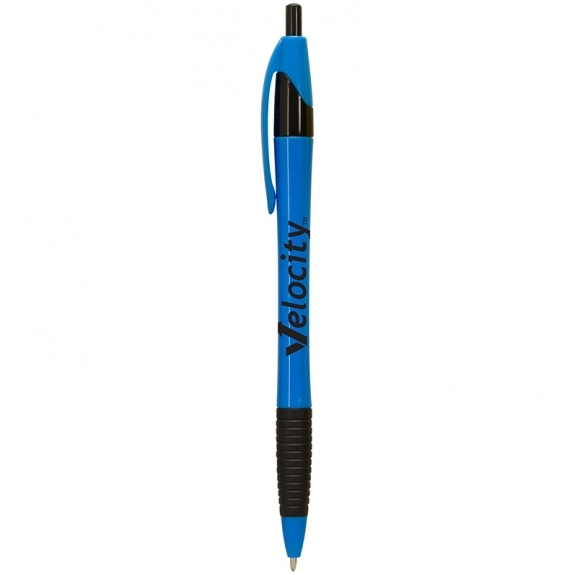 Blue Colored Javelin Custom Pen w/ Black Grip