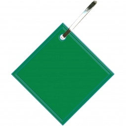 Green Reflective Diamond Hook Promotional Zipper Pull