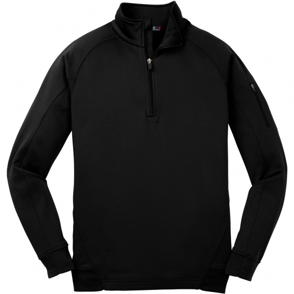 Black Sport-Tek Tech Fleece 1/4 Zip Logo Pullover