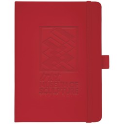 Red JournalBook Soft Touch Hard Bound Promotional Journal - 5"w x 7"h