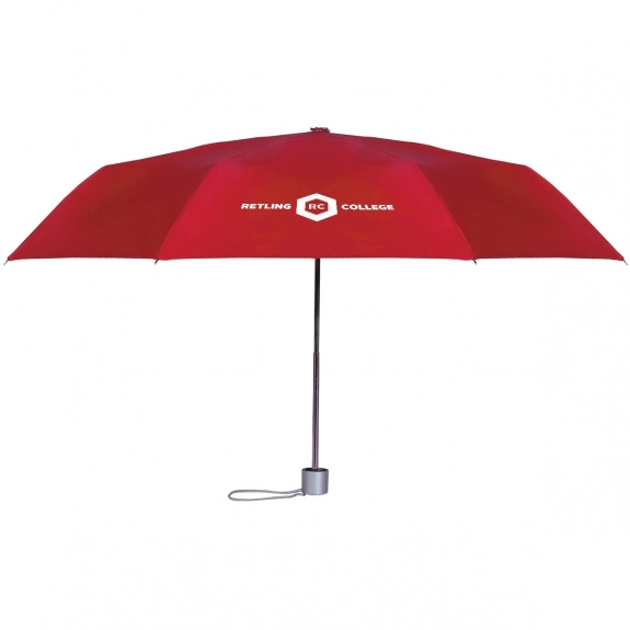 Red Telescopic Folding Promotional Umbrellas