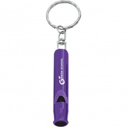 Purple Custom Keychain Safety Whistle