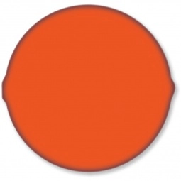 Orange Sof-Touch Vinyl Custom Coin Holders - Round