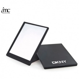 Black Low Profile Compact Promotional Travel Mirror