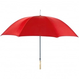 Red Wood Handled Automatic Custom Umbrella
