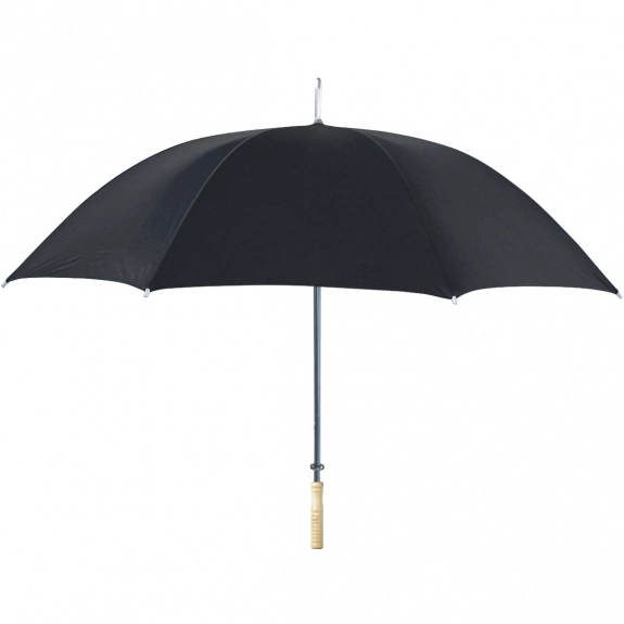 Black Wood Handled Automatic Custom Umbrella