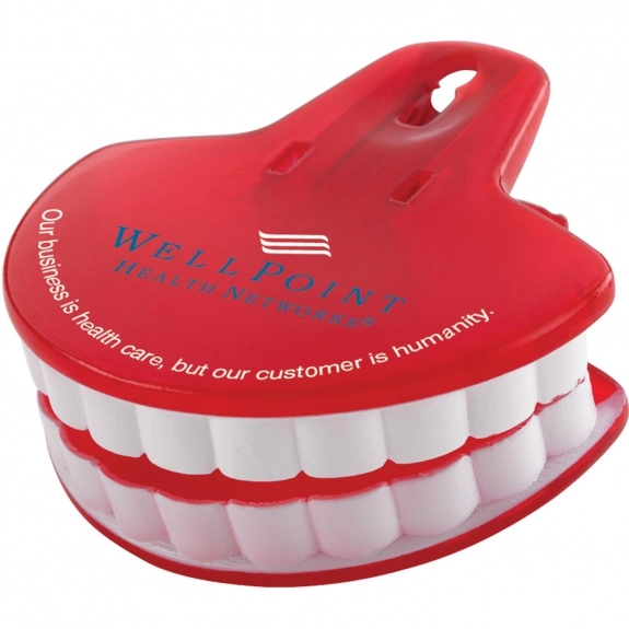 Translucent Red Munch-it Mouth Shaped Promotional Bag Clip 
