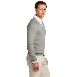 Side - Brooks Brothers&#174; Cotton Stretch Custom V-Neck Sweater - Men's