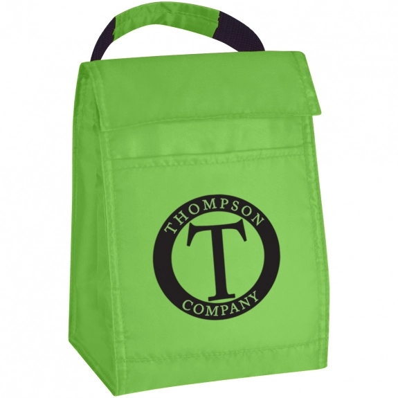 Lime Green Budget Insulated Custom Lunch Bag