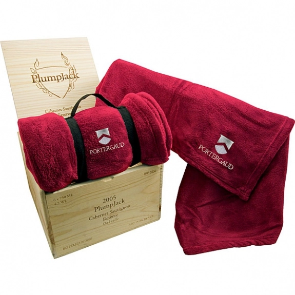 Wine Red Soft Luxurious Micro Plush Custom Blanket