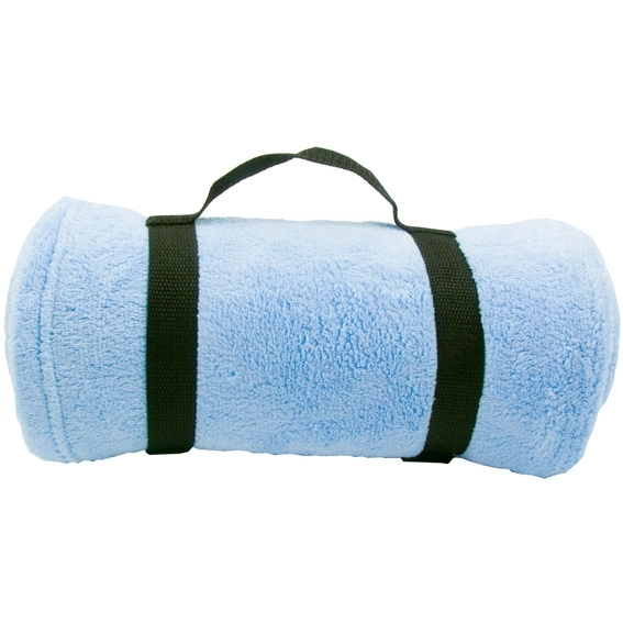 Light blue Soft Luxurious Micro Plush Custom Blanket
