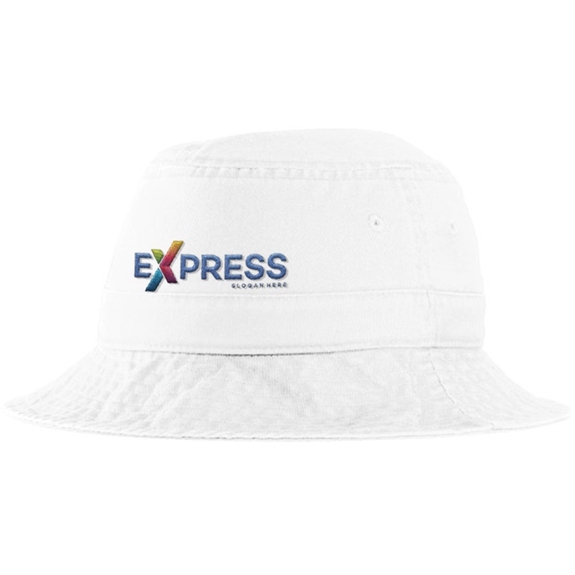 White - Port Authority Custom Logo Bucket Hat