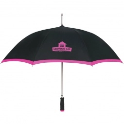 Black/Fuchsia Two-Tone Edge Automatic Custom Umbrella