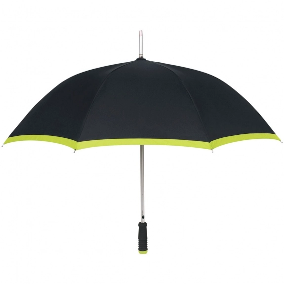 Black/Lime Green Two-Tone Edge Automatic Custom Umbrella