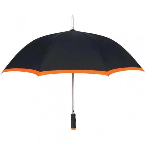 Black/Orange Two-Tone Edge Automatic Custom Umbrella