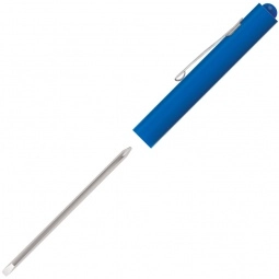 Blue Reversible Blade Promotional Screwdriver w/ Button Top