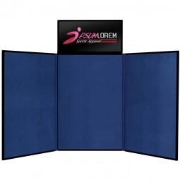 Blue Table Top Folding Display Custom Kits w/ Full Color Header