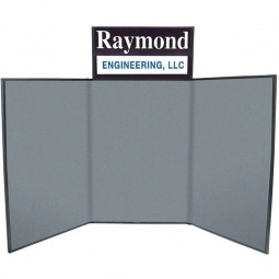 Grey Table Top Folding Display Custom Kits w/ Full Color Header