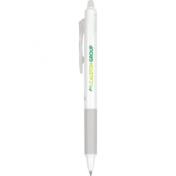 White Frixion Ball Clicker Erasable Gel Ink Custom Pen (0.7mm)