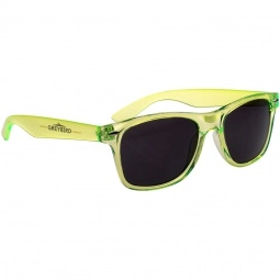 Translucent Lime Fashion Colored Promotional Sunglasses
