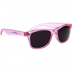 Trans Pink Fashion Colored Promotional Sunglasses