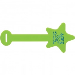 Lime Green Whizzie Spotter Tie Custom Luggage Tags - Star