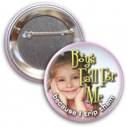 Full Color Round Safety Pin Back Custom Button - 2.25" 