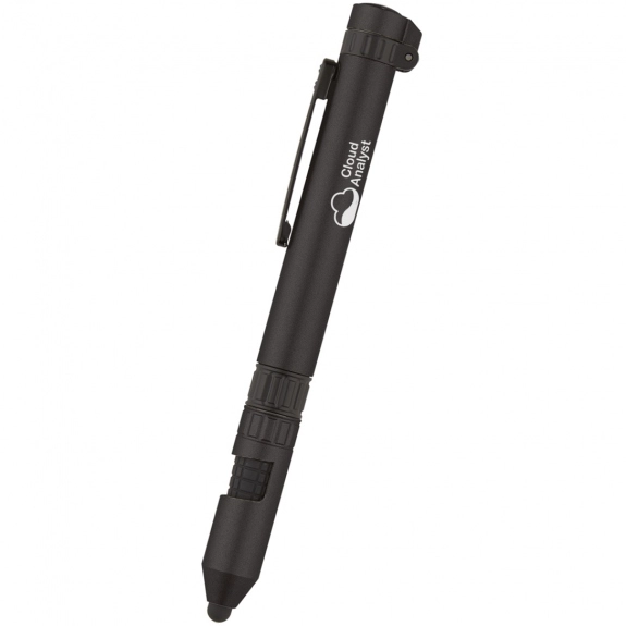 Black 6-in-1 Custom Multi-Tool Pen