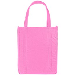 Pink - Reusable Shopping Imprinted Tote Bag