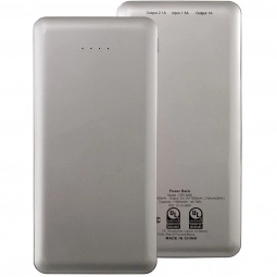 Silver UL Certified Tablet Custom Power Bank - 11000 mAh