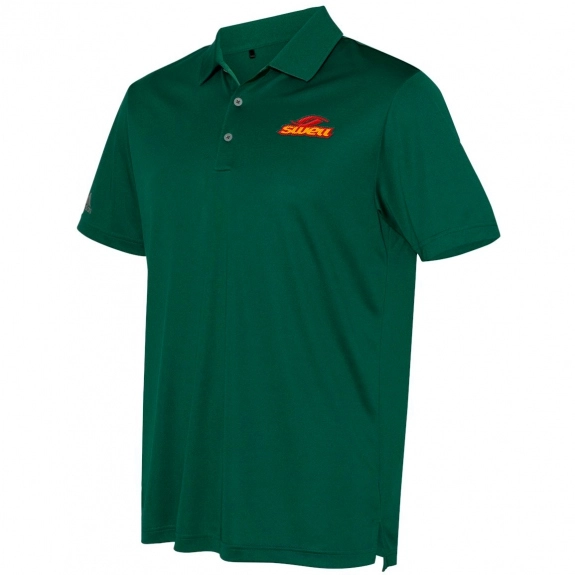 Collegiate Green Adidas Performance Sport Custom Polo Shirt - Men's