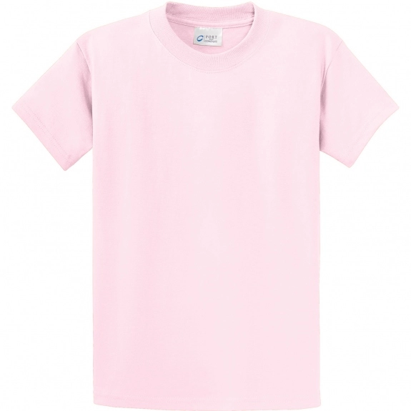 Pale Pink Port & Company Essential Logo T-Shirt - Men's Tall