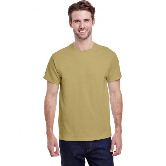 Tan Gildan Ultra Cotton 6 oz. Custom T-Shirt - Men's - Colors