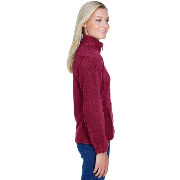 Side - Harriton Full-Zip Custom Fleece Jacket - Women's