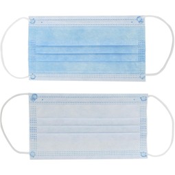 Promotional Bulk Blank Disposable Face Mask - Light Blue with Logo