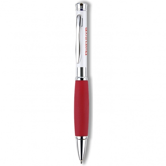 Red Laser Pointer Custom Executive Pen w/ Rubber Grip