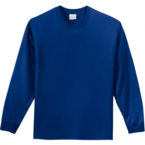 Royal Blue Port & Company Long Sleeve Essential Logo T-Shirt