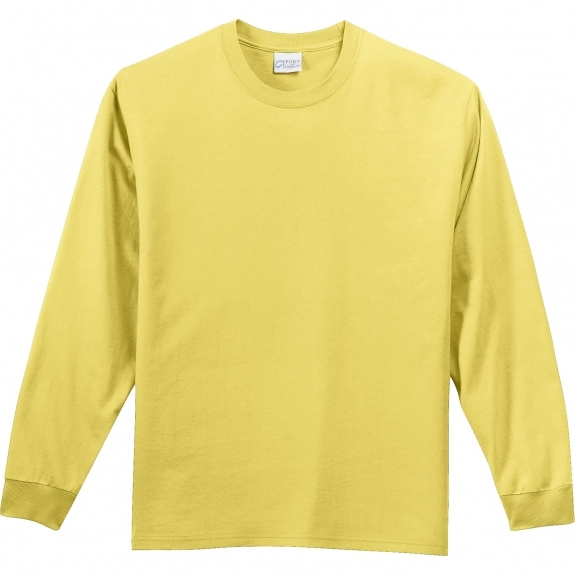 Yellow Port & Company Long Sleeve Essential Logo T-Shirt - Colors
