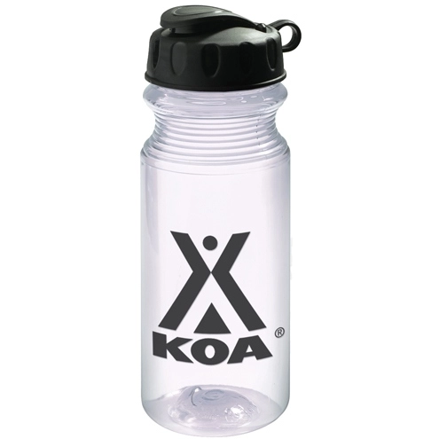 Clear Flip & Sip BPA-Free Imprinted Sports Bottle