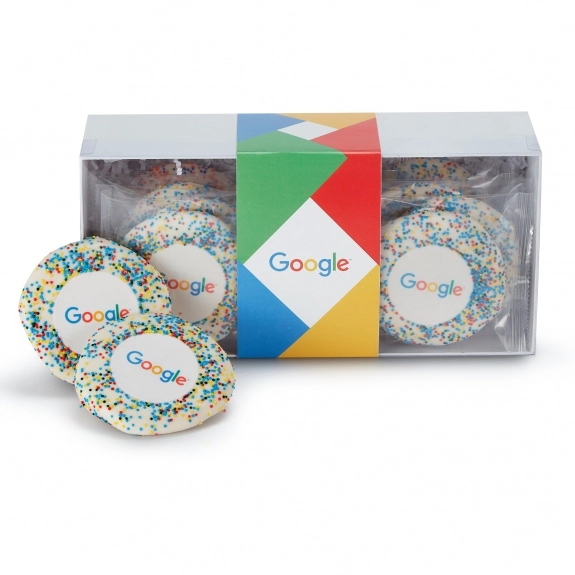 White Full Color Custom Sugar Cookie Gift Box - One Dozen