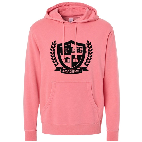 Pink - Independent Training Company Midweight Dyed Custom Hooded Sweatshirt