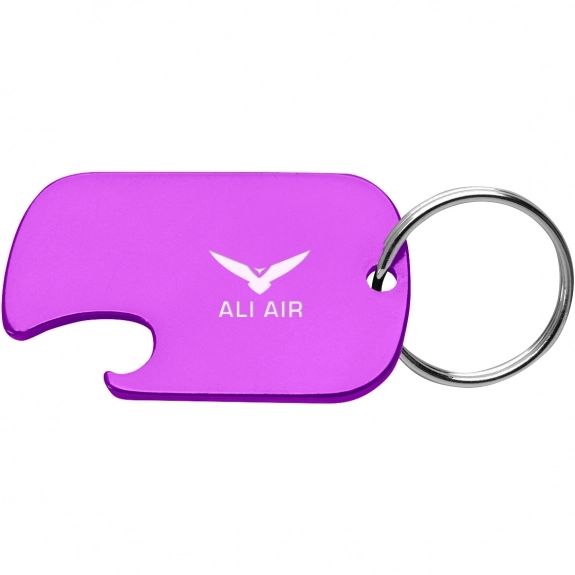 Purple - Dog Tag Custom Bottle Opener Key Chain