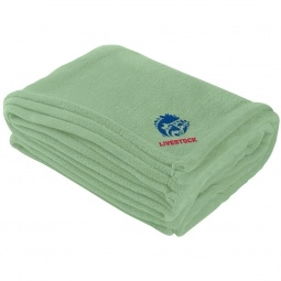 Promotional Chenille Embroidered Custom Blankets - 48" x 62" with Logo